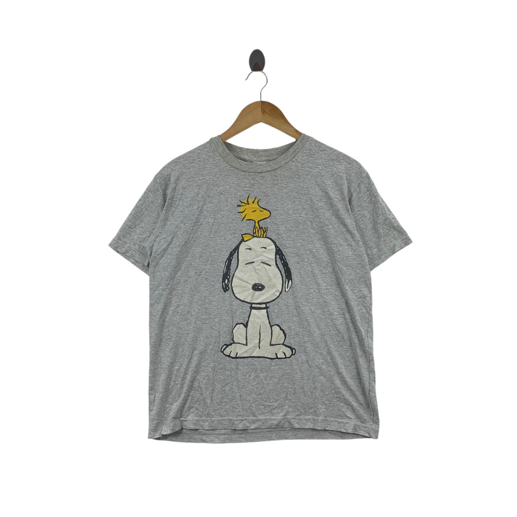 Vintage PEANUTS SNOOPY & WOODSTOCK Cartoon Tee Shirt Top Comic Strip