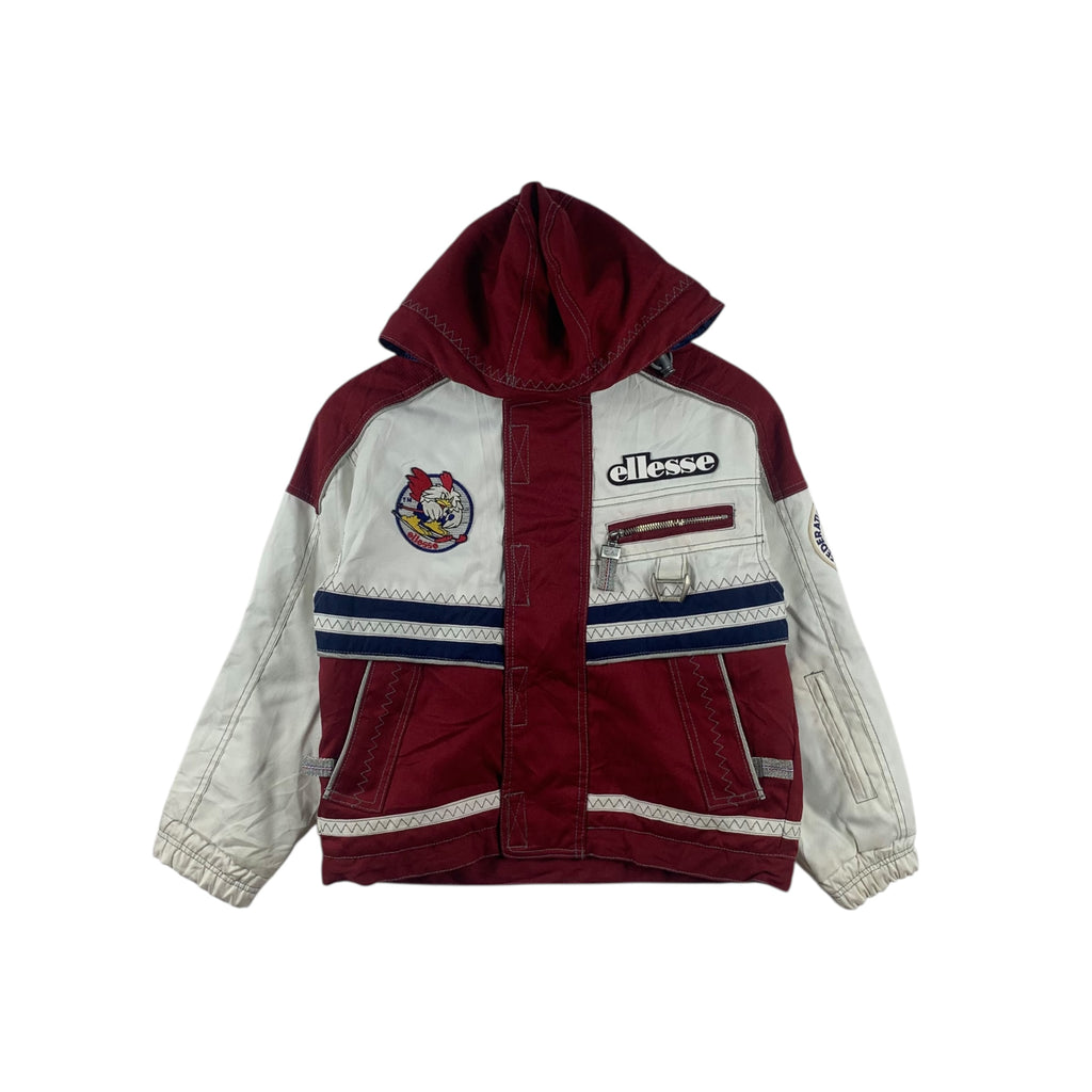 Vintage 90’ ELLESSE FRANCE SKI Team Parka Jacket Windbreaker Winter
