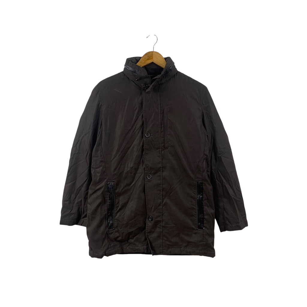 Vintage PLAYBOY VIP COLLECTION Brown Trench Coat Jacket Parka Windbreaker Outdoor