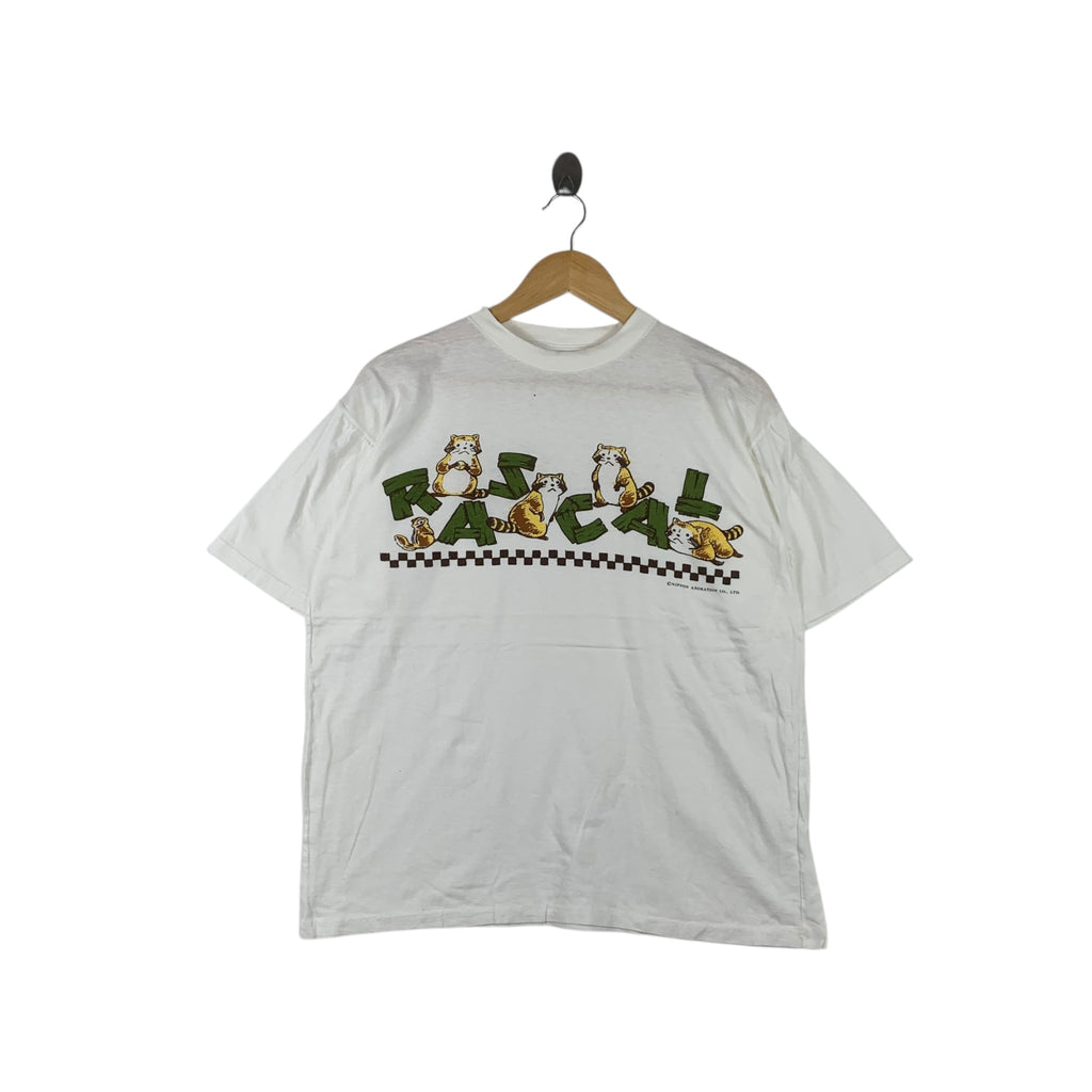 Vintage RASCAL THE RACCOON ANIME Masaharu Endo Tee Shirt Nippon Top Manga Animation