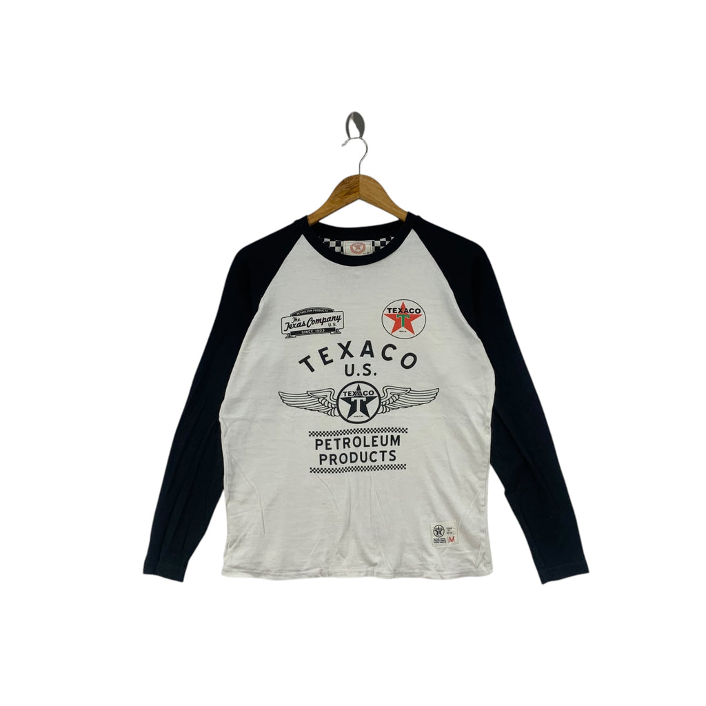 TEXACO PETROLEUM PRODUCTS Texas Company Tee Shirt Top Raglan Long Sleeve