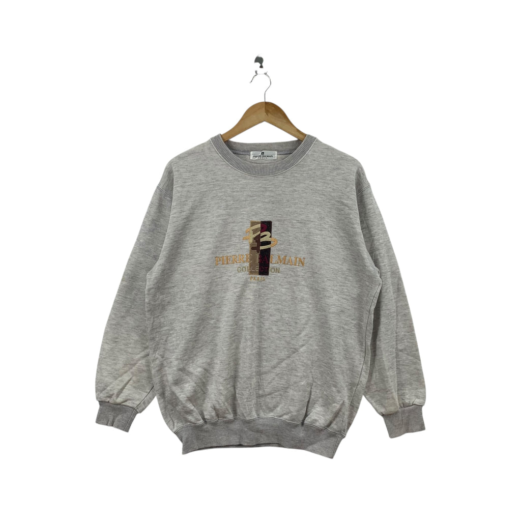 Vintage PIERRE BALMAIN PARIS PB Collection Embroidered Sweatshirt Sweater Pullover
