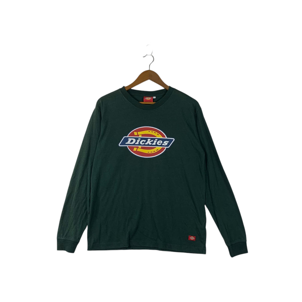 DICKIES USA Stock Logo Natural Sun Faded Tee Shirt Top Long Sleeve