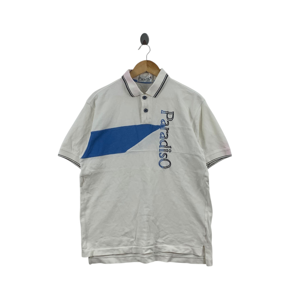 Vintage PARADISO GOLF COLLECTION Patch Polo Tee Shirt Top Embroidered Logo