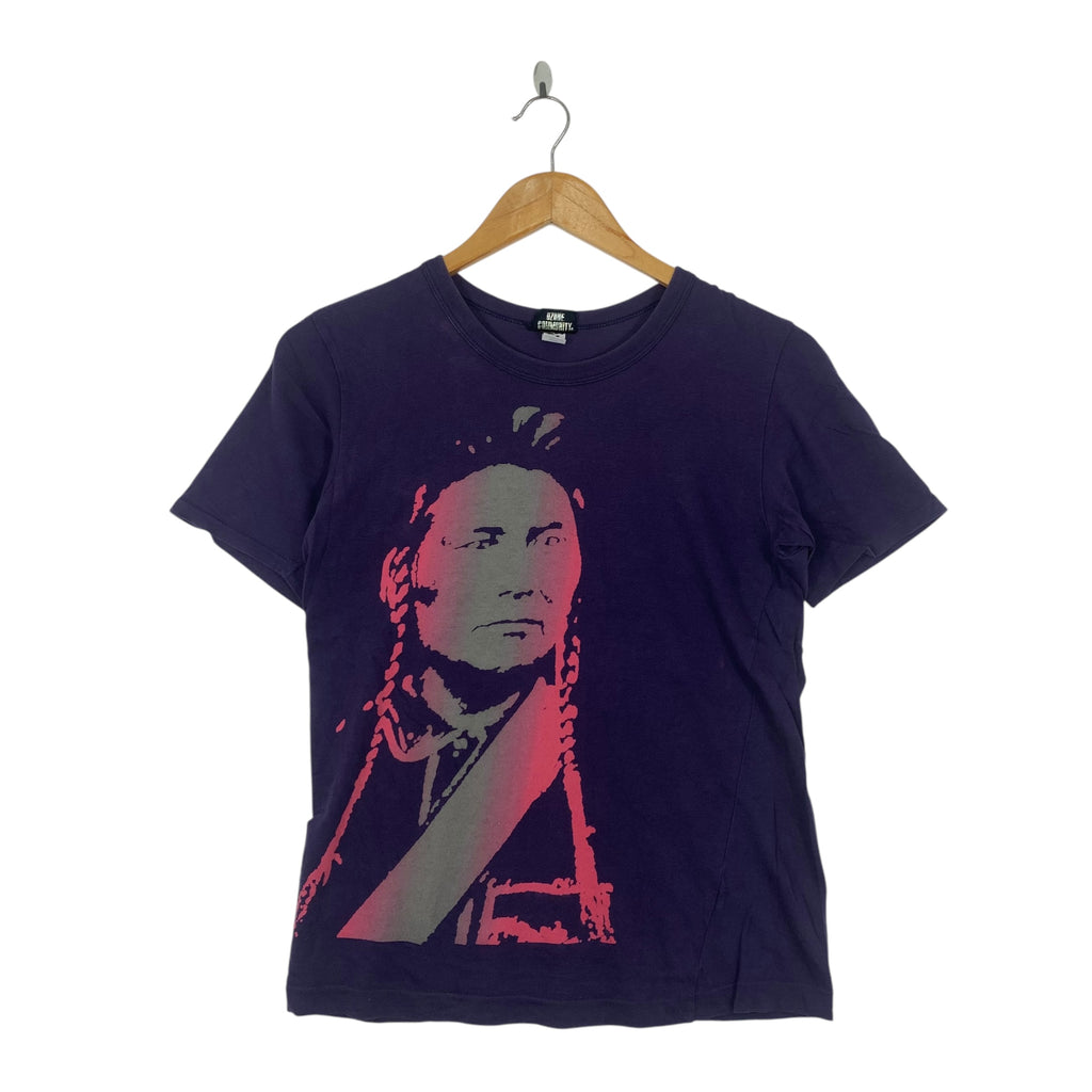 OZONE COMMUNITY Cheif Joseph American Indian Print Tee Shirt Top Freedom Short Sleeve