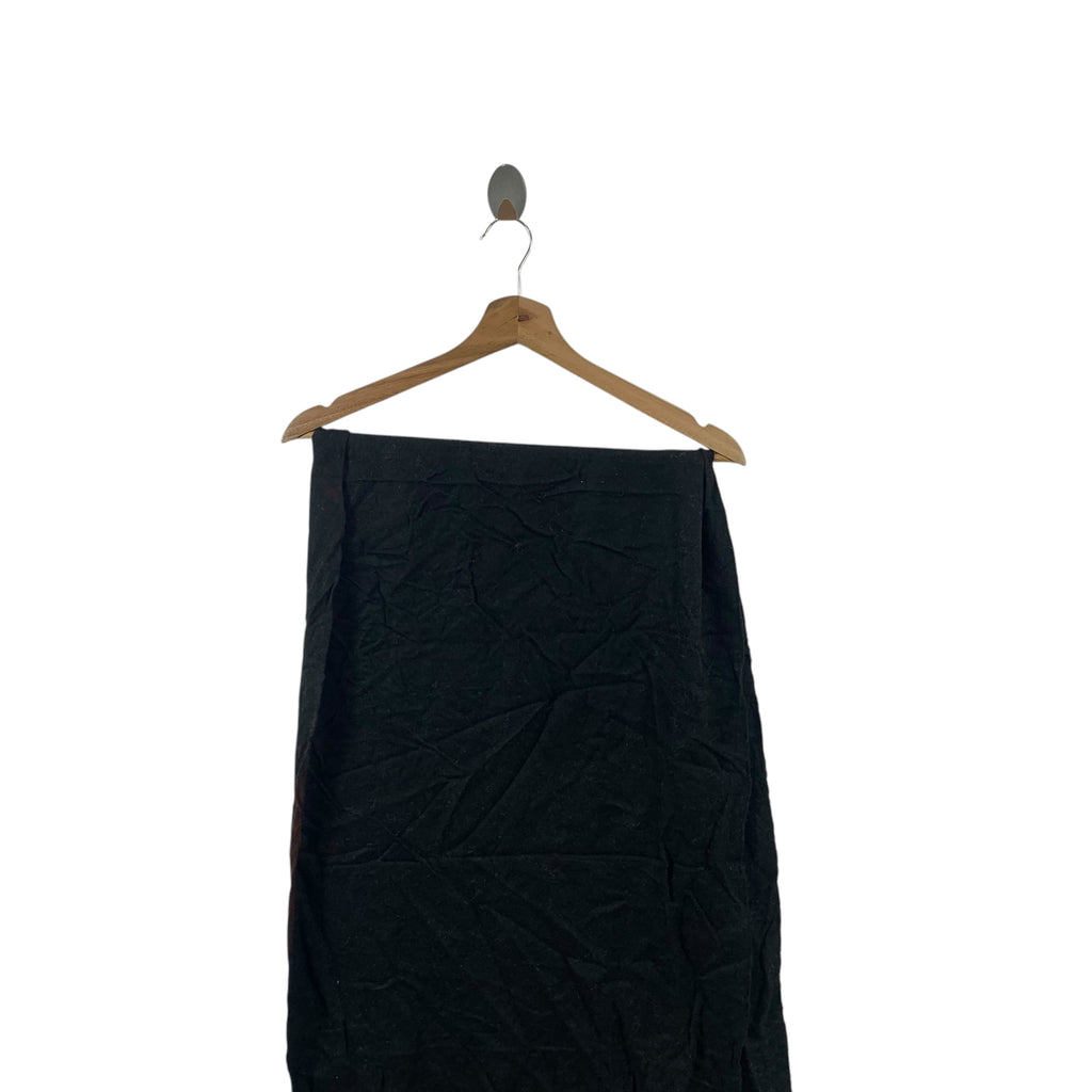 Vintage UNITED ARROWS PROPOTION Plain Muffler Scarf Shawl Fringes