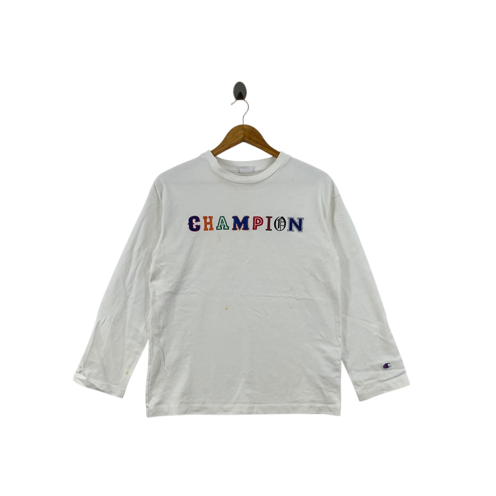 Vintage CHAMPION PRODUCTS USA Center Logo Tee Shirt Top Baggy Long Sleeve