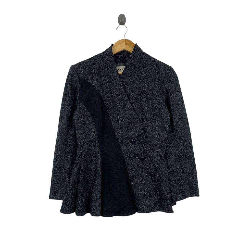 Vintage 80s HANAE MORI PARIS Runway Design Overcoat Jacket Parka Autumn Winter Collection