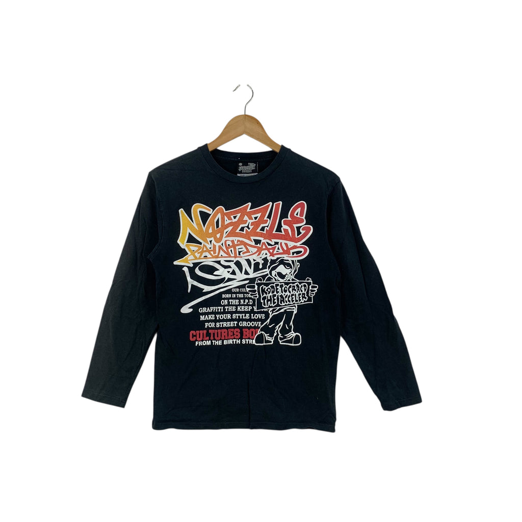 BAUMERE BLACK LABEL Y2K Graffiti Nozzle Tee Shirt Top Turbo Acceler