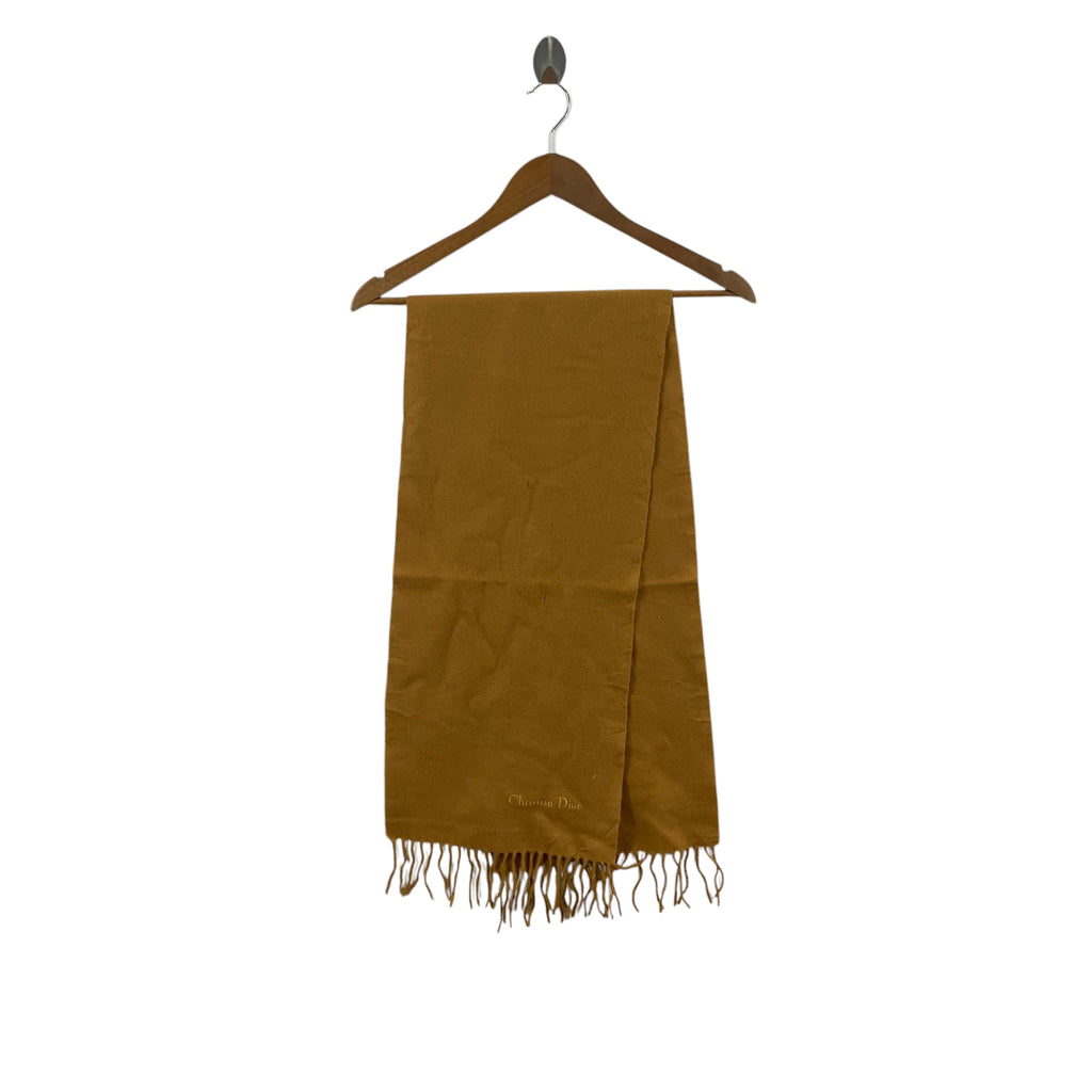 Vintage CHRISTIAN DIOR Made In Italy Muffler Scarf Shawl Fringes