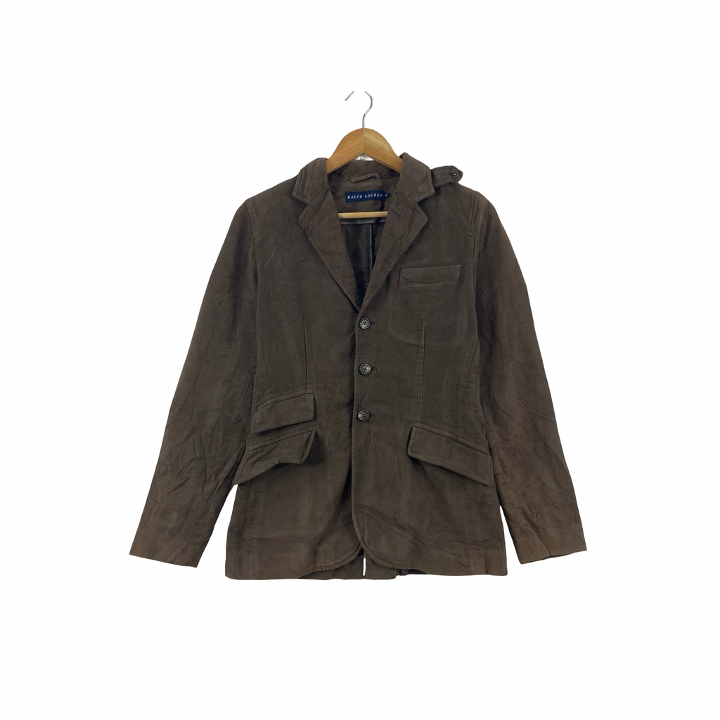 Vintage RALPH LAUREN Suede Style Blazer Jacket Casual Tailored Coat