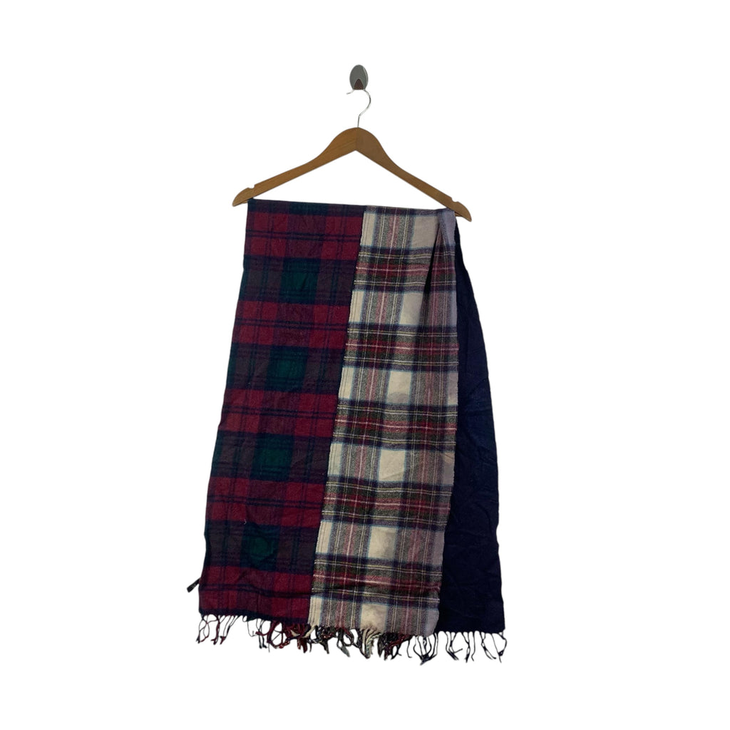 PAUL SMITH LONDON Tartan Plaids Checks Muffler Scarf Shawl Fringes