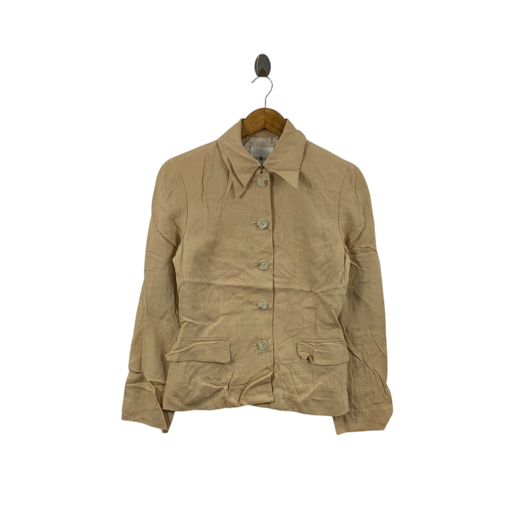 Vintage 90’ ELLE PARIS COLLECTION Structured Collar Jacket Coat Flap Pocket
