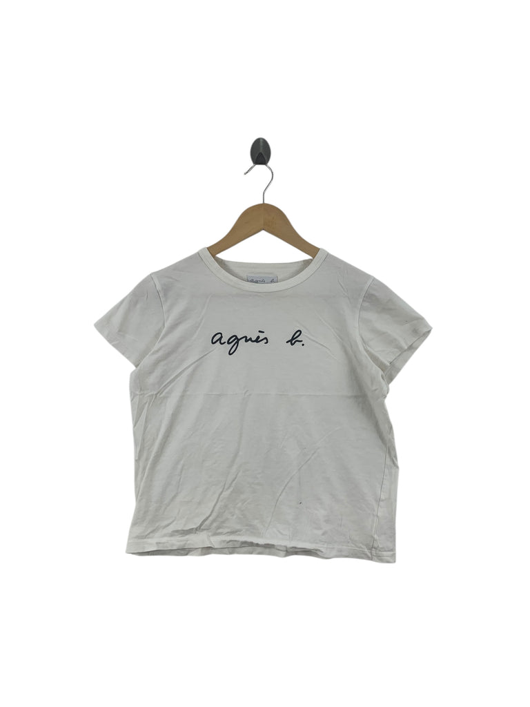 Vintage AGNES B. PARIS Collection Spell Out Tee Shirt Top Design Studio Made In Japan