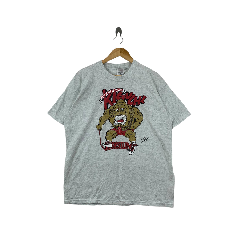 Vintage 1992 NORIAKI KIGUCHI WRESTLING Martial Art Tee Shirt Top Artist Combat MMA