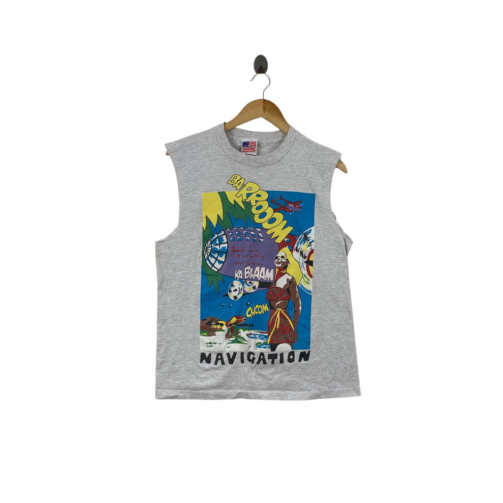 Vintage 90’ ROY LICHTENSTEIN KA BLAAM Illustration Tank Top Tee Shirt Comic Strip Made In USA