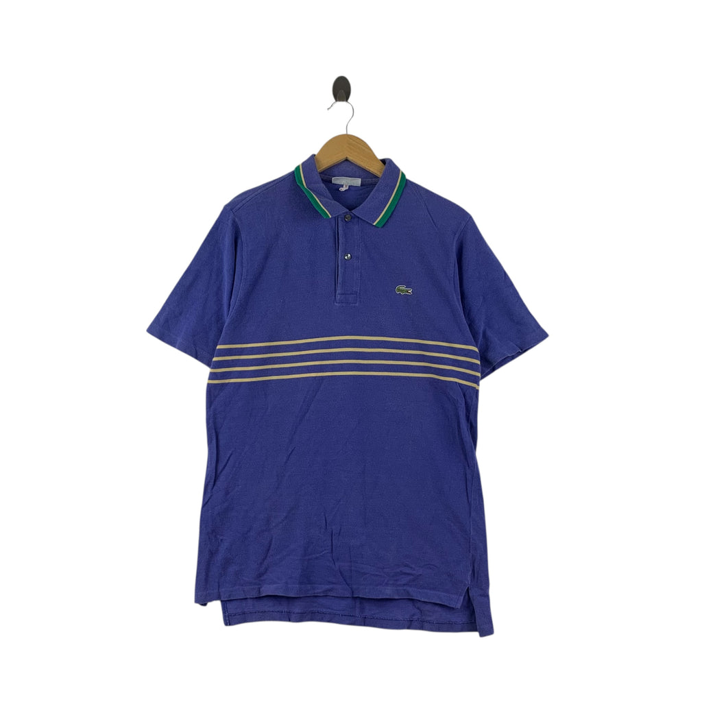 Vintage CHEMISE LACOSTE Made In France Polo Tee Shirt Top Stripes Short Sleeve Golf