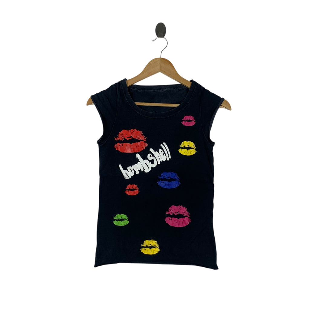 AN BOMBSHELL LIPS Port Art Print Warhol Tank Top Tee Shirt