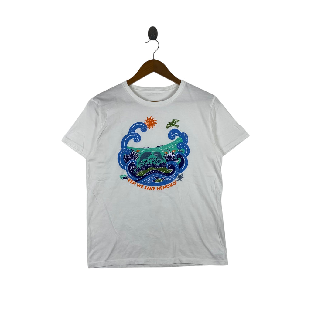 WE SAVE HENOKO Japan Okinawa Preservation Nature Tee Shirt Top Outdoor Island Park