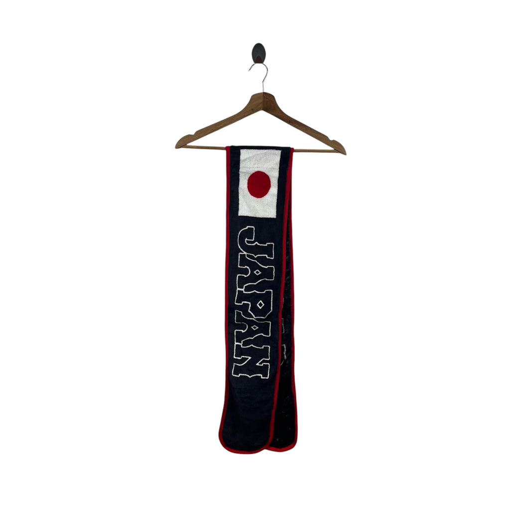 Vintage JAPAN JFA FOOTBALL National Team Muffler Scarf Shawl Fringes