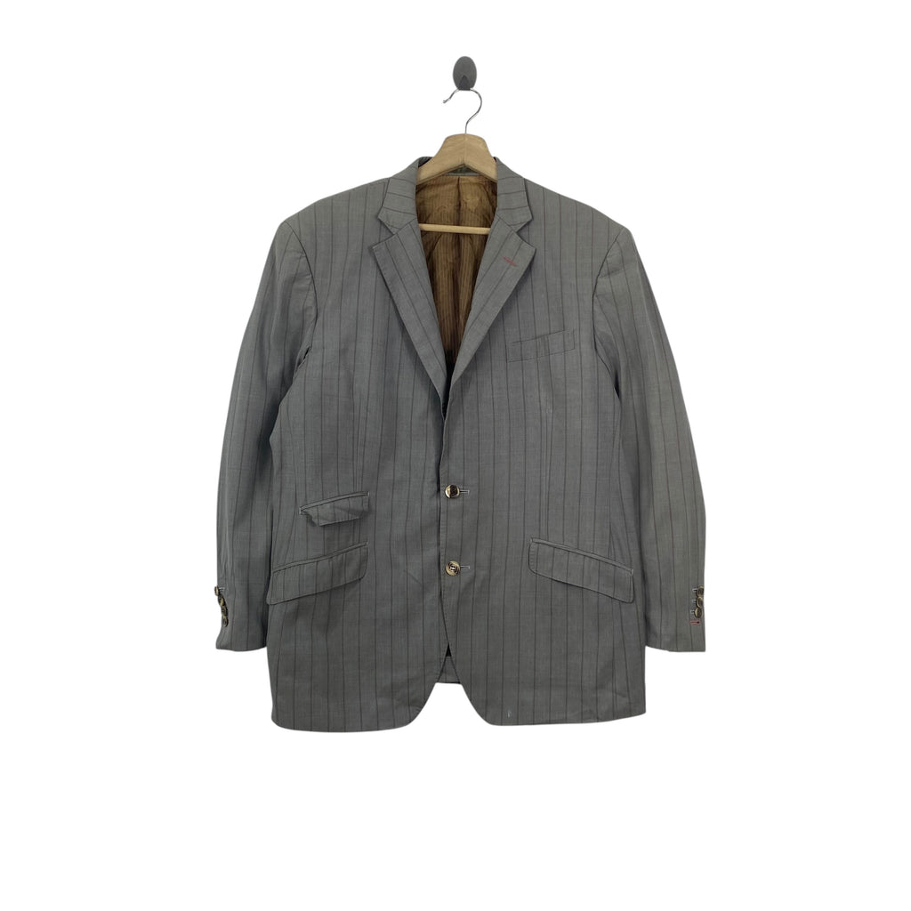 Vintage ING LORO PIANA by C. Zelander New Zealand Merino Button Pinstripe Suit jacket Striped Classic