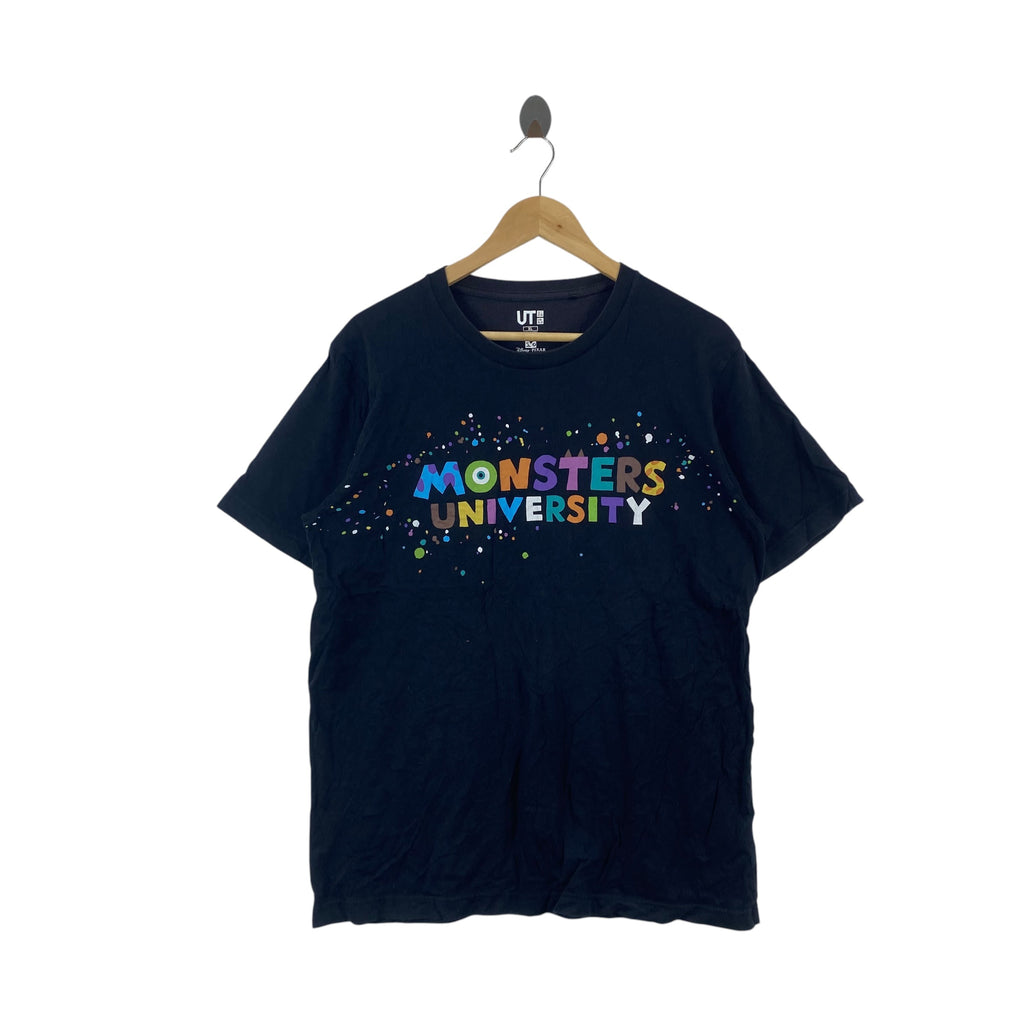 Vintage UNIQLO UT Disney Pixar Monsters University Graphic Tee Shirt Streetwear Casual Movie Animation Collectible