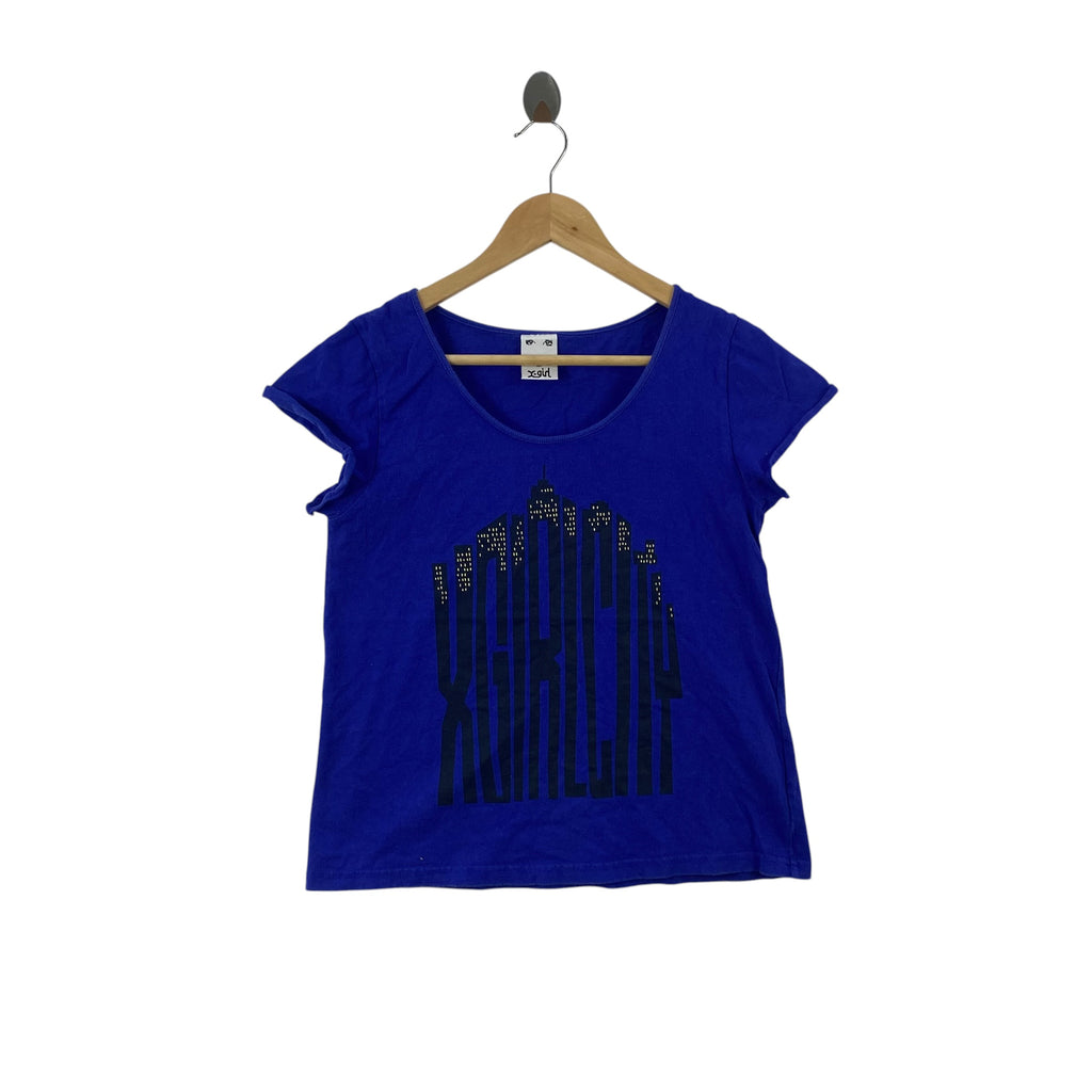 Vintage X-GIRL  Tokyo Skyline Graphic Tee Shirt