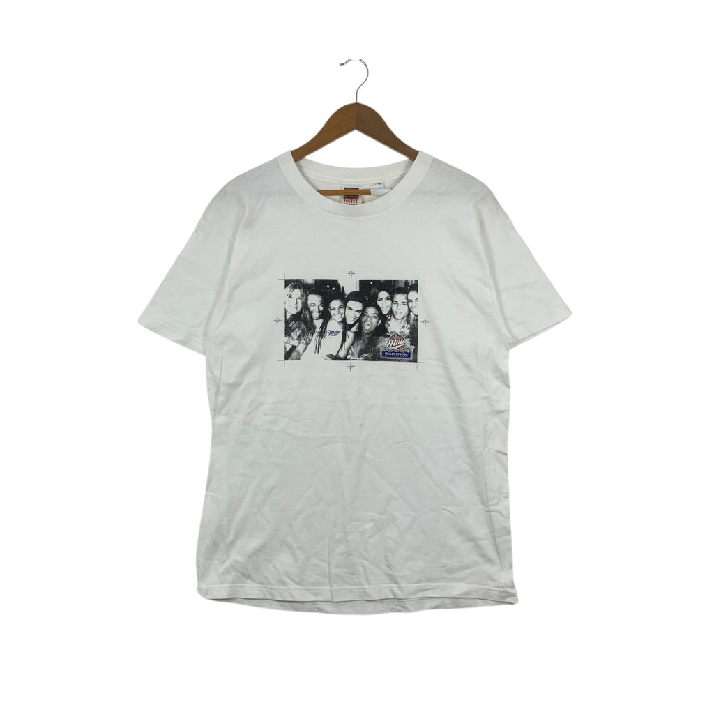 Vintage 90’ MILLER BEER BREWING Fotofolio Ads Tee Shirt Top Photography