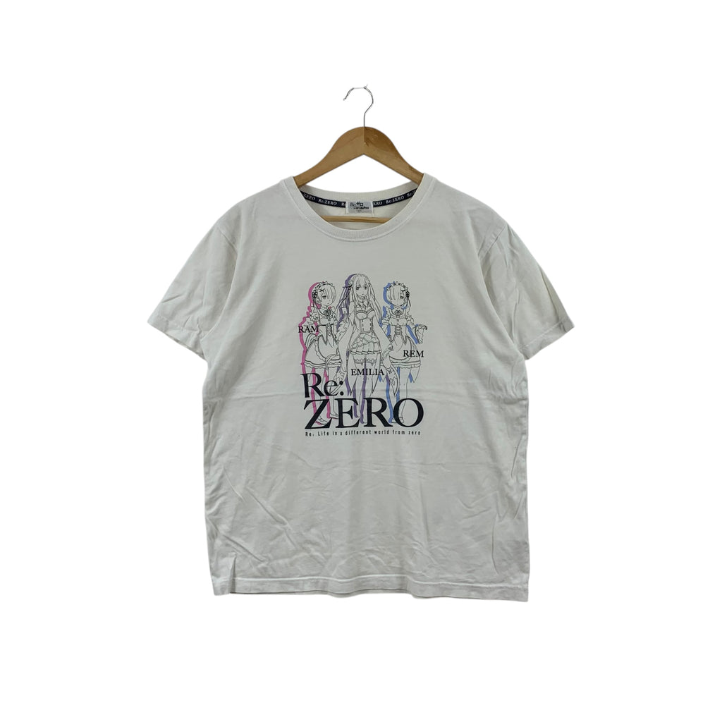 ANIME RE:ZERO Starting Life In Another World Manga Tee Shirt Top Rem Emilia Ram