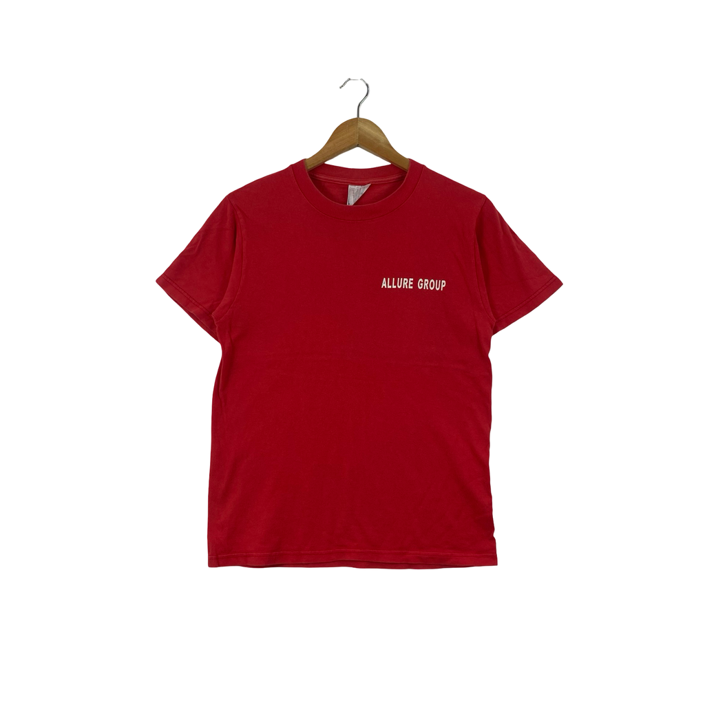 Vintage ALLURE GROUP Minimal Chest Logo Classic Tee Streetwear Essential