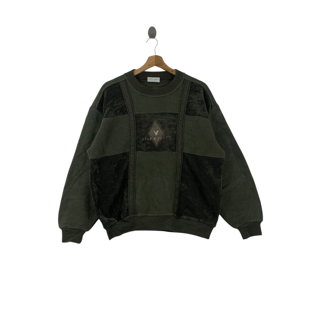 Vintage LYLE & SCOTT COLLECTION Embroidered Logo Plaids Sweatshirt Sweater Pullover Jumper