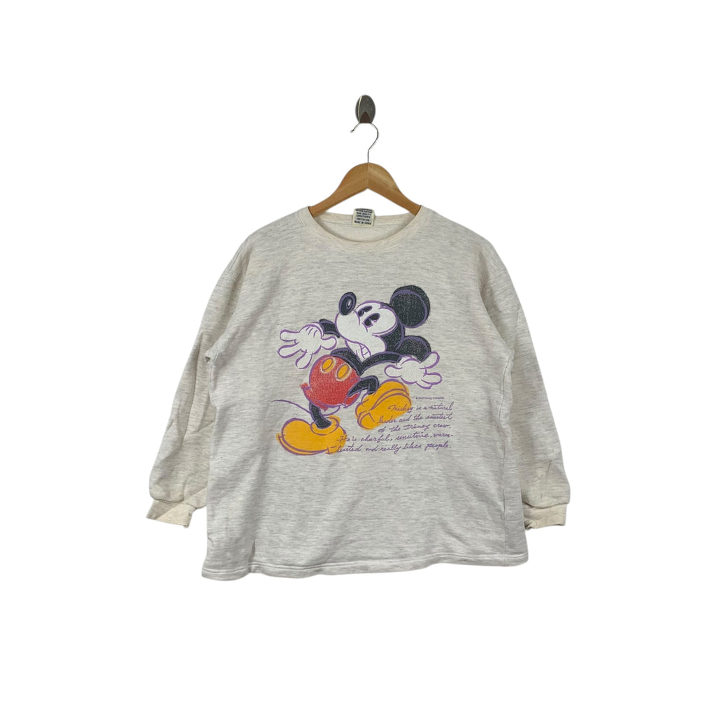 Vintage DISNEY MICKEY MOUSE Dia Club Disneyland Sweatshirt Sweater Pullover Jumper