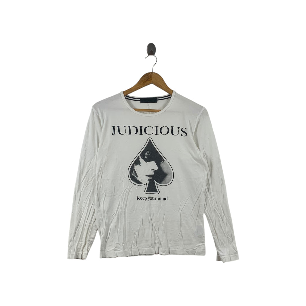 PLUS ONE JUDICIOUS Punk Rebel Movement Spade Tee Shirt Top Harajuku Artist