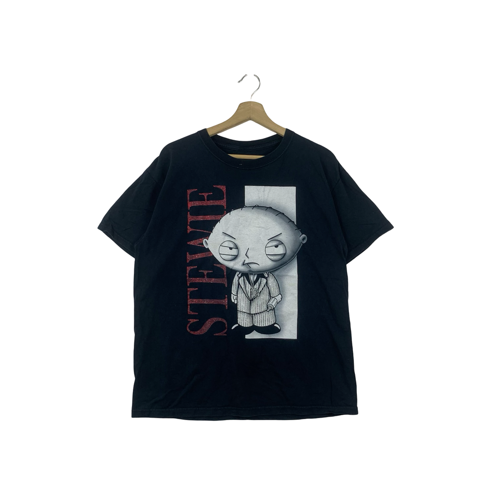 Vintage FAMILY GUY STEWIE GRIFFIN Characters Scarface Film Tee Shirt Cartoon Movie Series