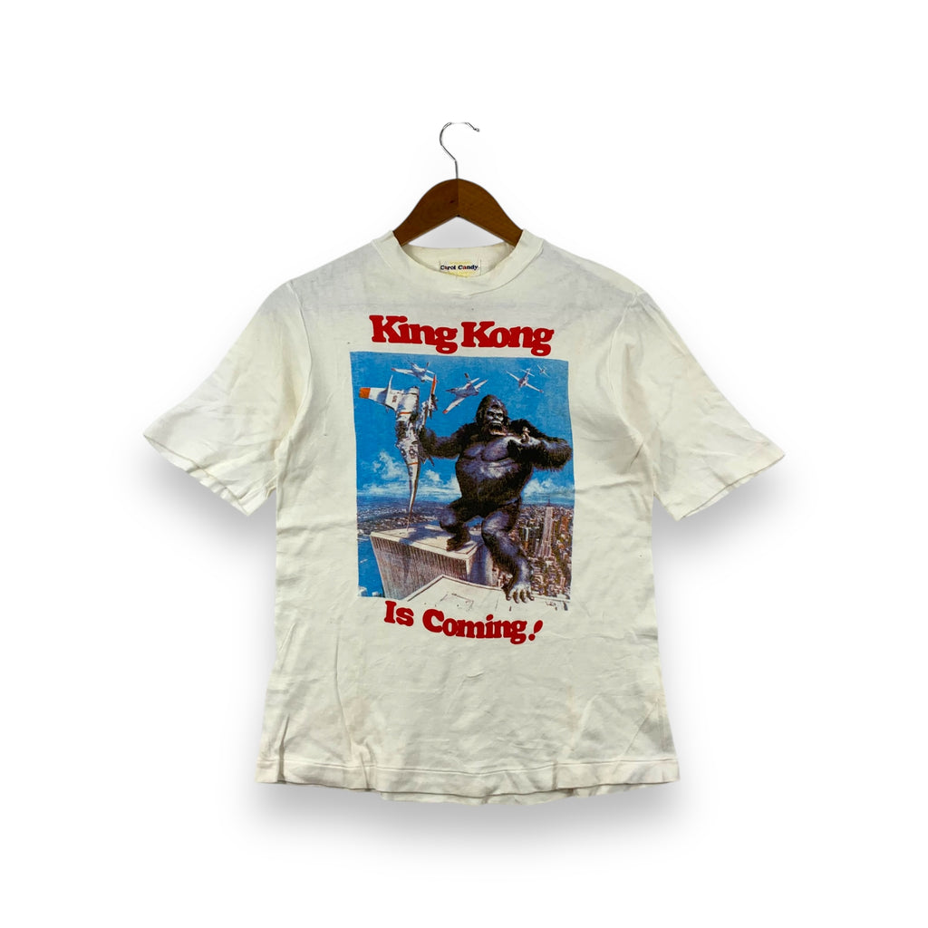 Vintage KING KONG IS COMING Carol Candy Movie Tee Shirt Top Monster Graphic