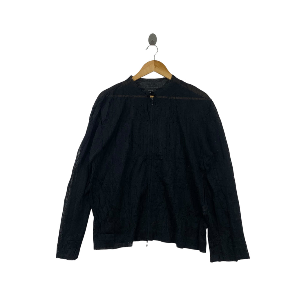 GABARDINE K.T JAPA Five Foxes See Through Jacket Blouse Zipper