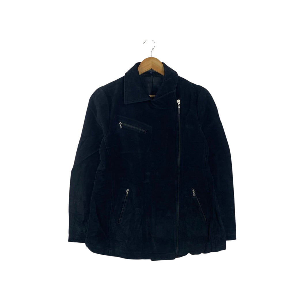 Vintage MON COEUR PARIS Collection Asymmetry Jacket Suede Zip Outdoor