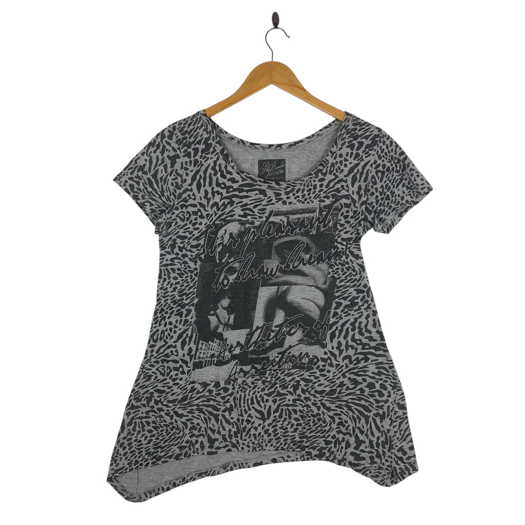SKY BOMBER PUNK Leopard Pattern Fotofolio Tee Shirt Top Blouse Rock & Roll Photography