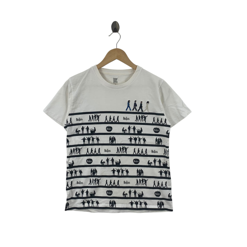 THE BEATLES BAND Abbey Road Over Print Graniph Tee Shirt Top 2019 Collection