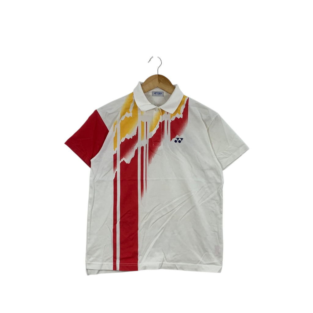 Vintage 90s YONEX JASPO JAPAN Abstract Jersey Polo Tee Shirt Top Design Studio