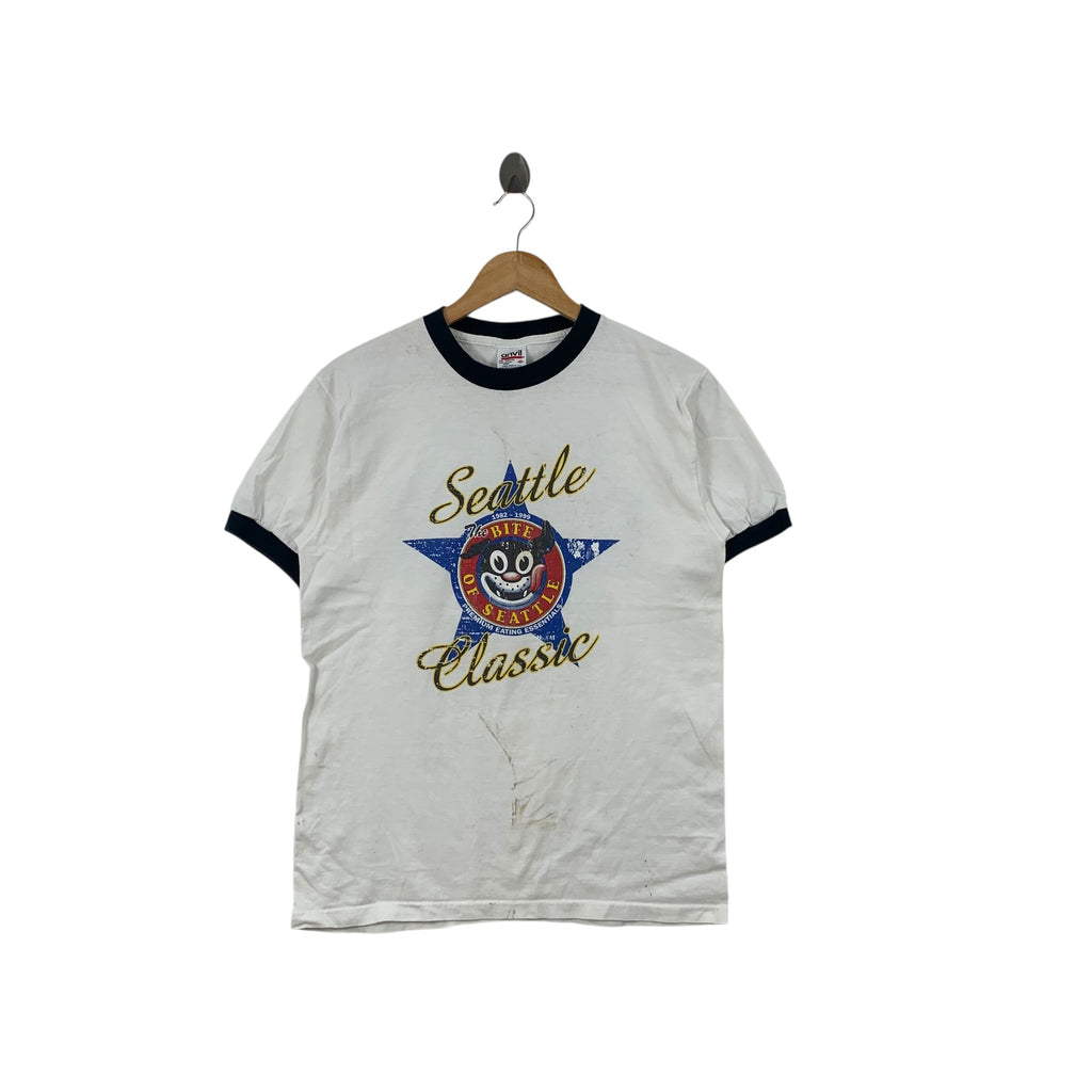 Vintage THE BITE OF SEATTLE An annual Food Festival Held At The Seattle Center Tee Shirt Top