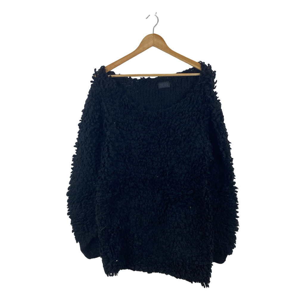 DIESEL CHUNKY LOOP Knit Mohair Sweater Pullover Grunge Textured Jumper