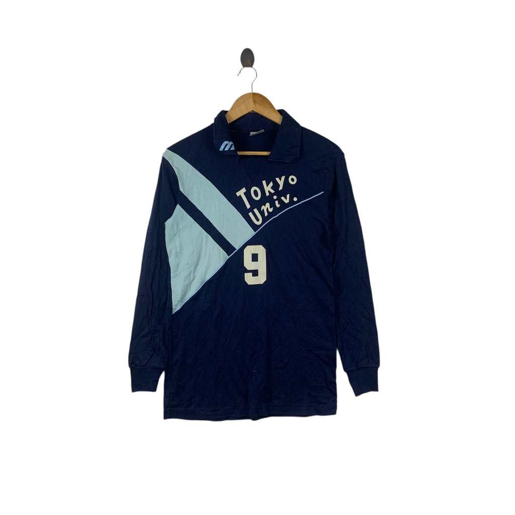 Vintage 90s MIZUNO TOKYO UNIVERSITY Volleyball Team Jersey Tee Shirt Top Polo Long Sleeve