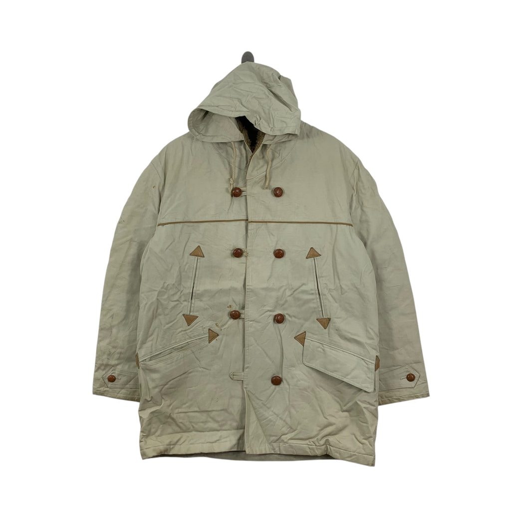 Vintage PERIPHERIQUE JAPAN Double Breasted Pea Coat Parka Jacket Windbreaker
