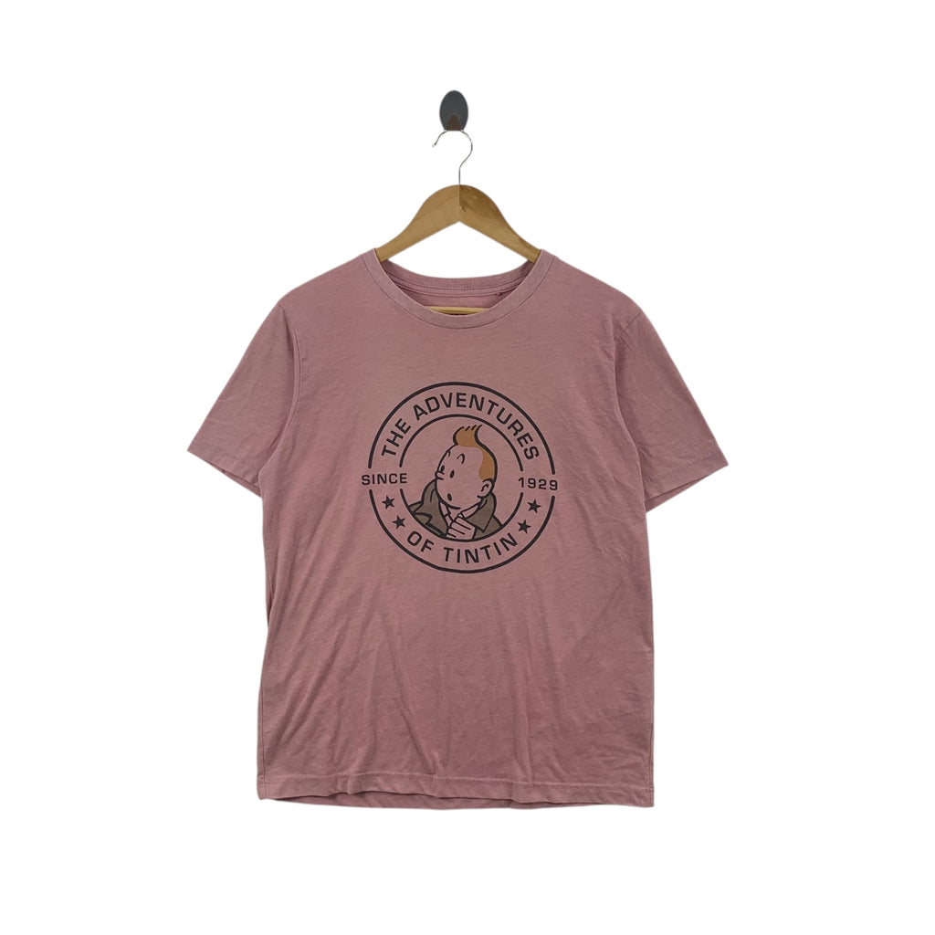 UNIQLO x THE ADVENTURES OF TINTIN 2015 Collection Tee Shirt Top Cartoon Comic Strip