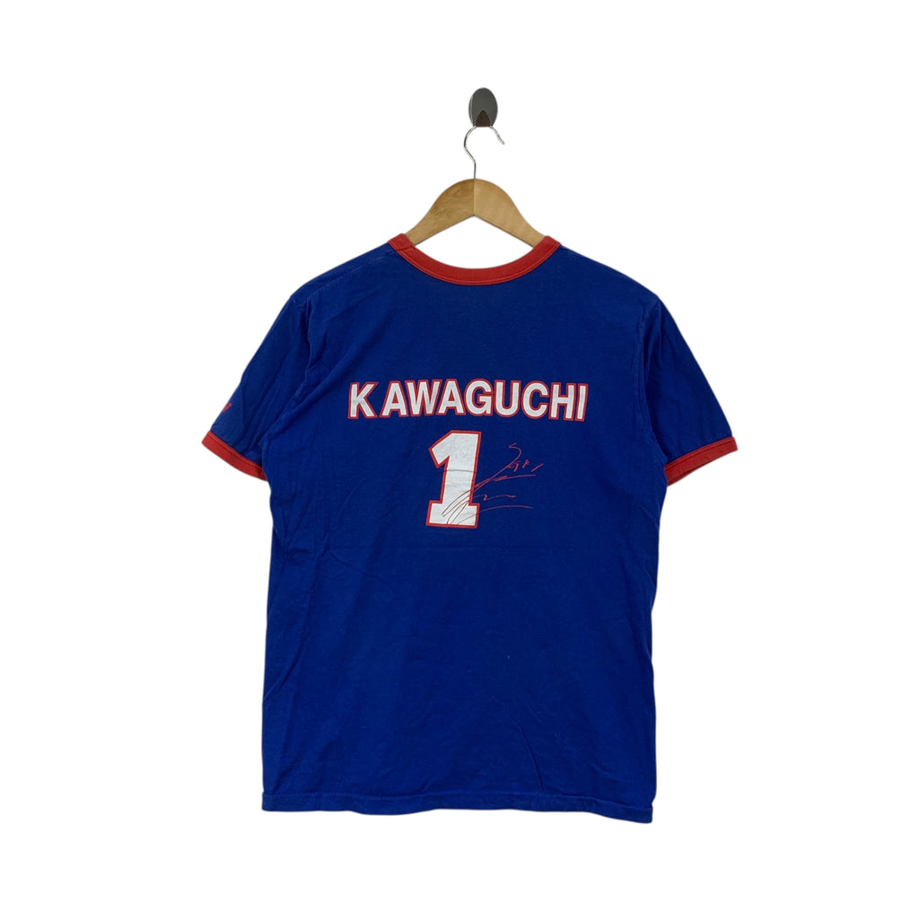 Vintage YOSHIKATSU KAWAGUCHI Japan Football Tee Shirt Top Soccer Jubilo Iwata