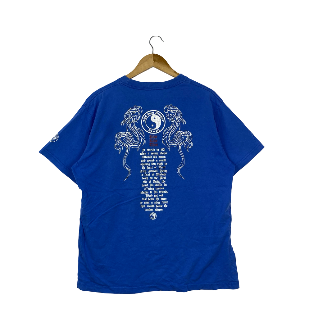 Vintage T&C SURF  Designs Hawaii Graphic Logo T-Shirt  Surf Skate Streetwear Single Stitch Style
