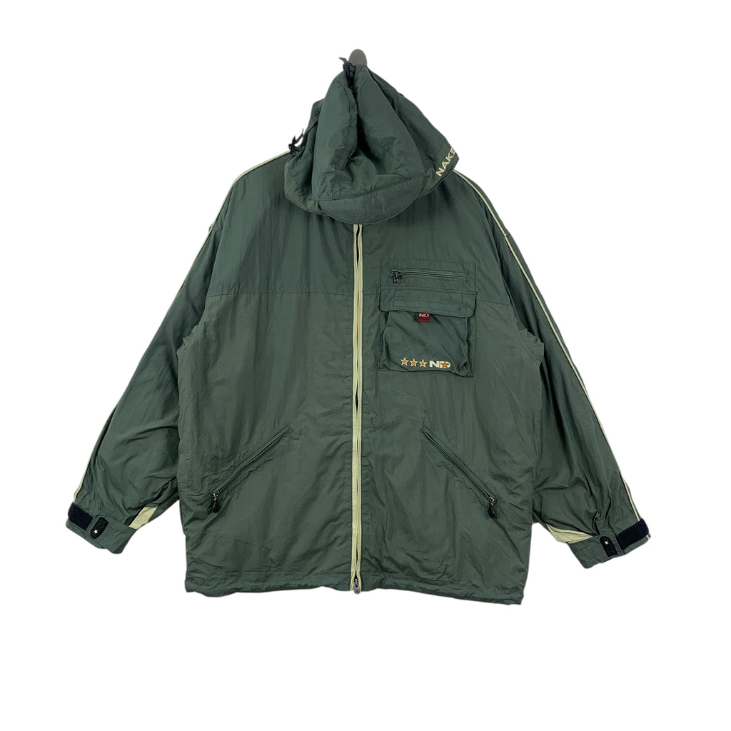 Vintage NAKED JAPAN GELANOTS Thinsulate 3M Heavy Jacket Hoodie Coat Outdoor Windbreaker