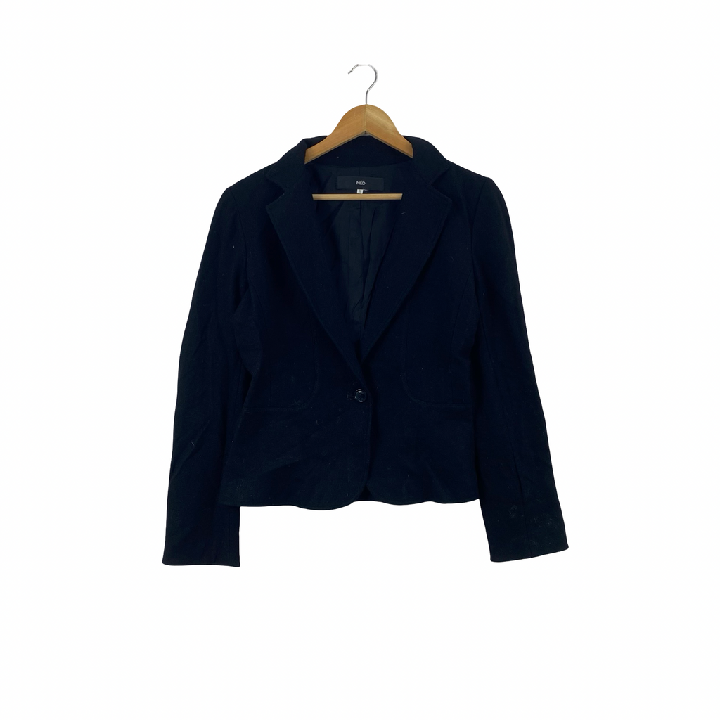 INÉD Cropped Tailored Blazer Jacket Single Button Smart Casual