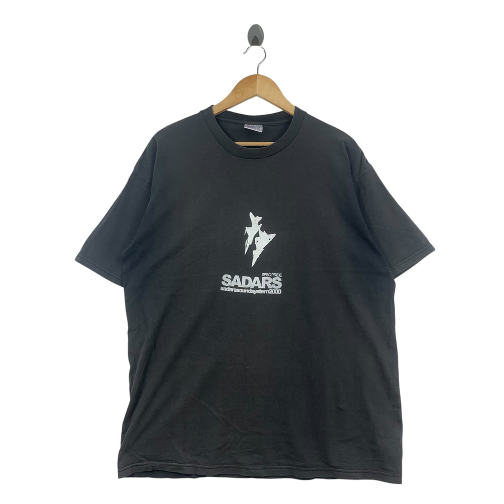 SADARS Sound System 2000 Tee Shirt Top Space Pride Fighter Jet Silhouette Logo Streetwear
